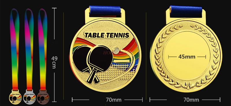 Table Tennis Championships - サッカーバドミントン記念メダル2021年卓球メダル子供用金メダル選手権メダル
