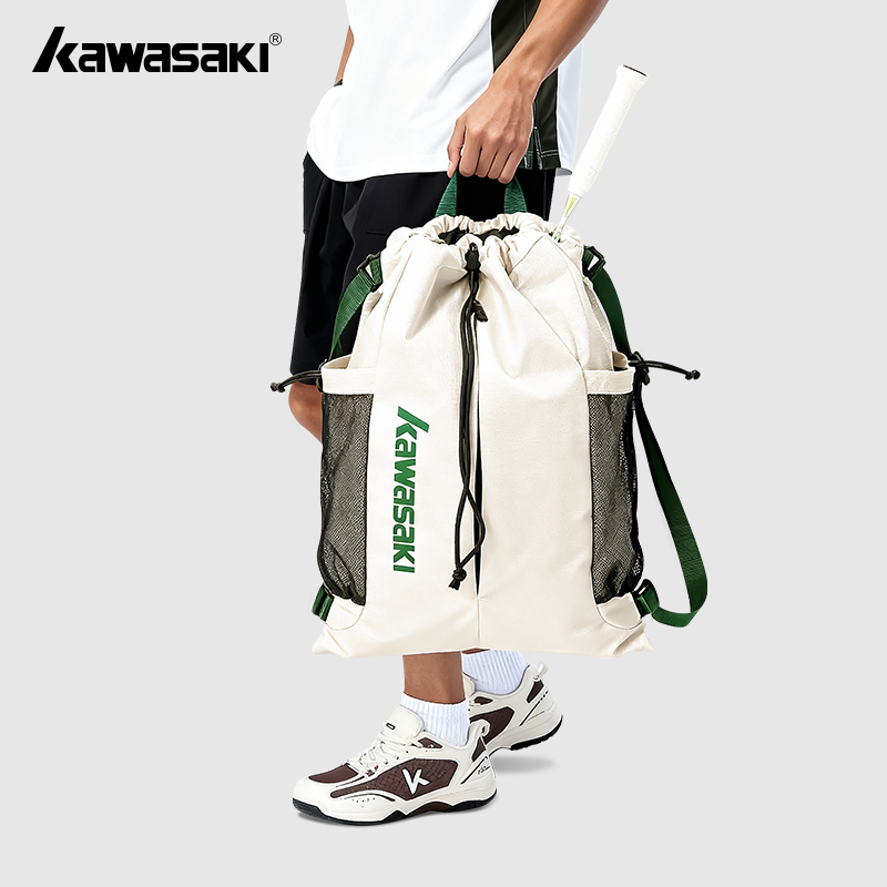 Table Tennis Japan - Kawasaki 新しいバドミントンバッグ 2 つのラケット用に設計された大容量調節可能な巾着テニスラケットバッグテニスバックパック C8268