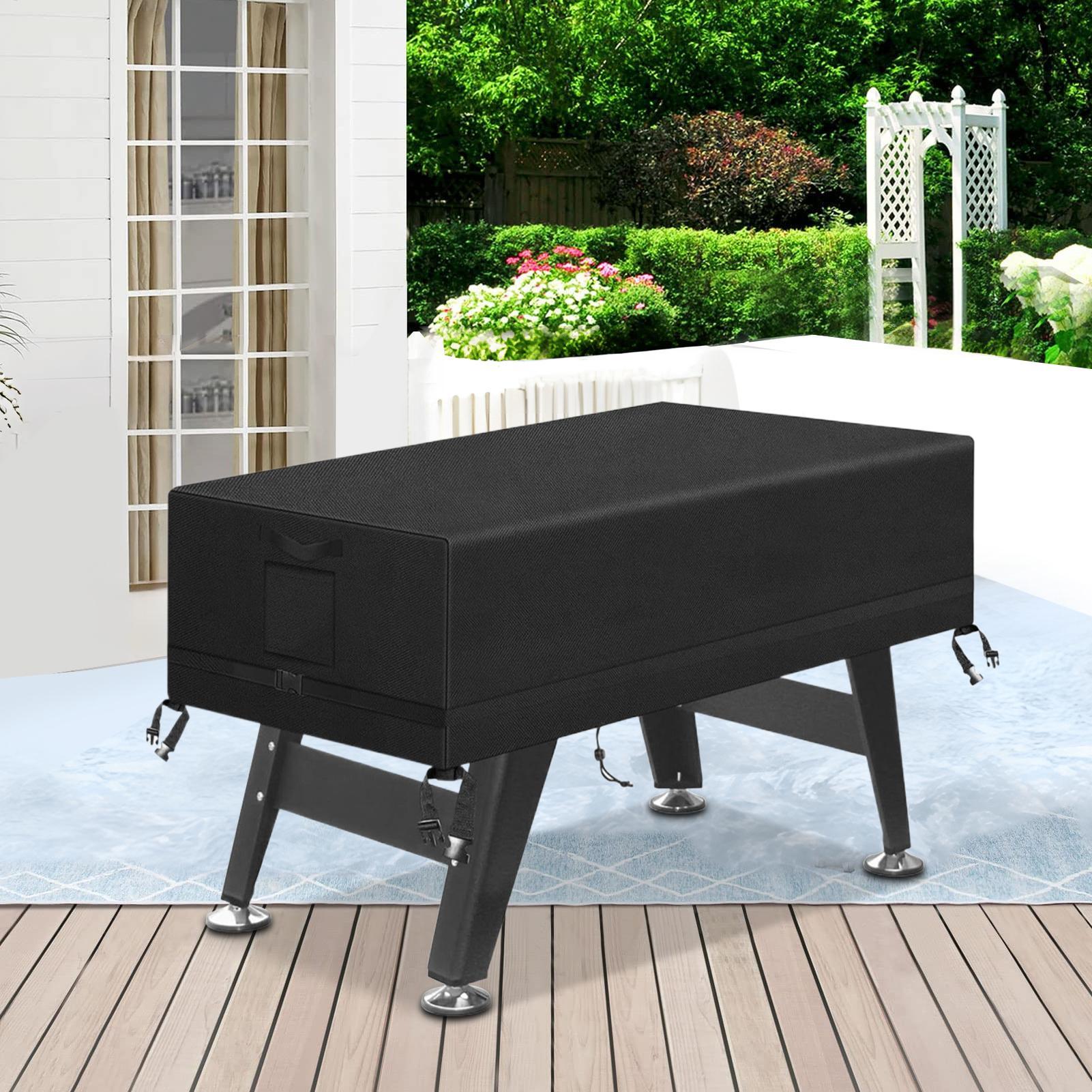Table Tennis Games - 防塵サッカーテーブルカバー防水 210D 重い生地屋外テラスビリヤードテーブル用保護ゲームテーブルシールド