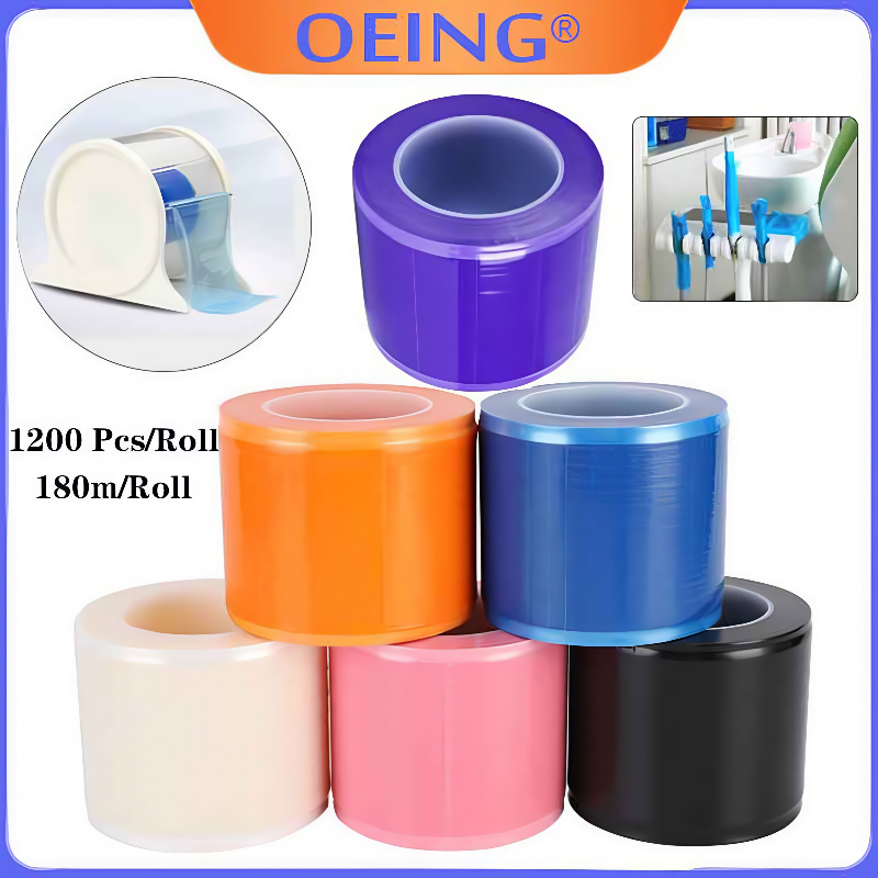 Edge Tape Roll - 1200 ピース/ロール歯科バリアフィルムカバープラスチック防汚フィルム粘着バンドタトゥークリアカバー歯科保護テープクリア Wr