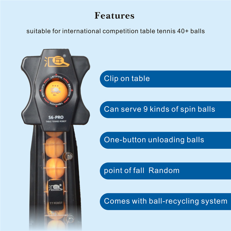 Huipang S6-PROテーブルテニスロボット/機械練習 - Table Tennis Gun のレビューと価格