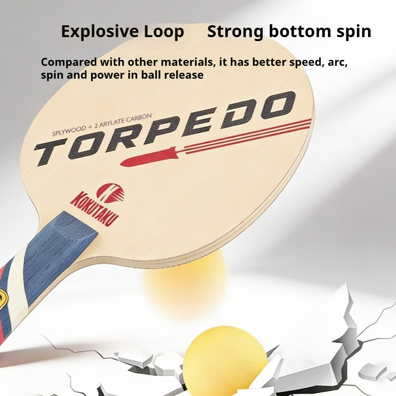 KOKUTAKU TORPEDO 卓球ブレード 5 ウッド  - Table Tennis Bat のレビューと価格