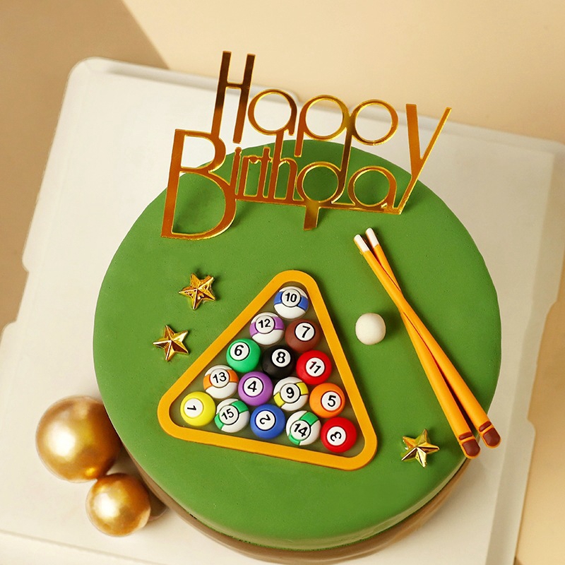 ビリヤードボールケーキデコレーション男の子子供子供の誕生日パ - Table Tennis Games のレビューと価格