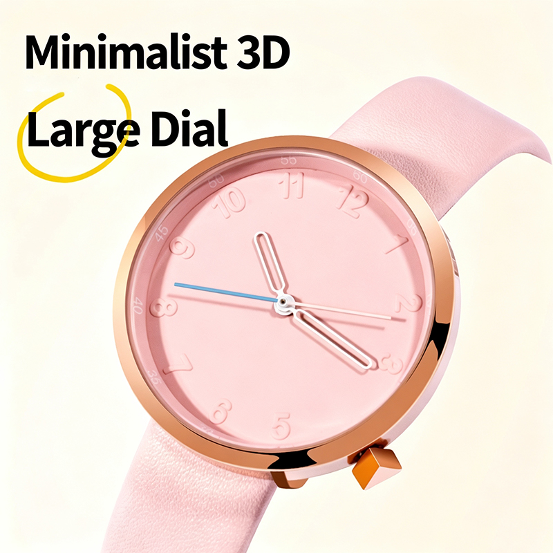 学生女性クォーツ時計シンプルな 3D エンボスダイヤル 30 - Edge Tape Roll のレビューと価格